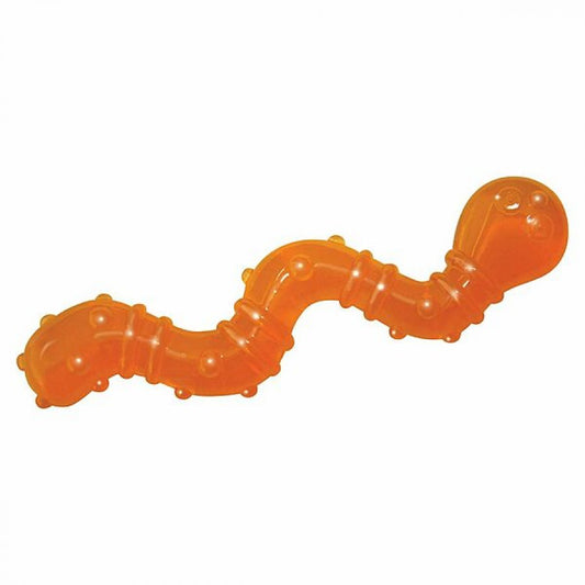 Petstages - Orkakat Catnip Wiggle Worm Cat Toy - ORANGE - 10.5CM (4in)