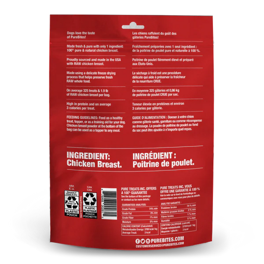 PureBites - Freeze Dried CHICKEN BREAST Dog Treats - 40GM (1.4oz)