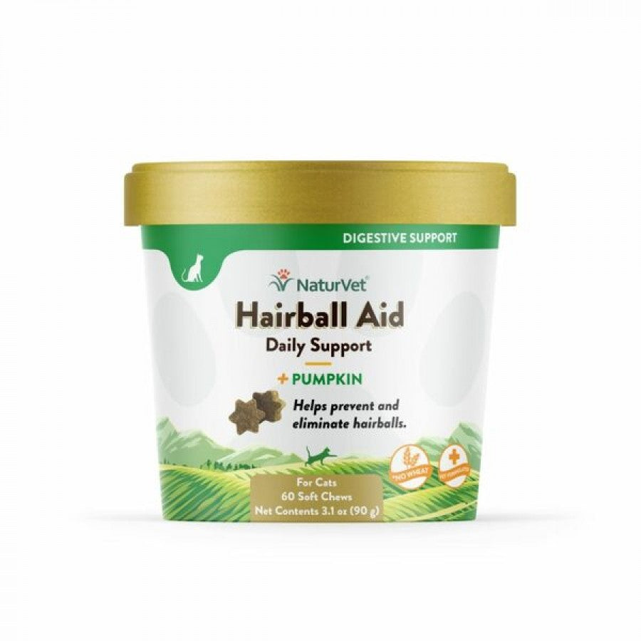 LocalID_64474 NaturVet - Soft Chew Hairball Plus Pumpkin - 60CT - 90GM (3.1oz)