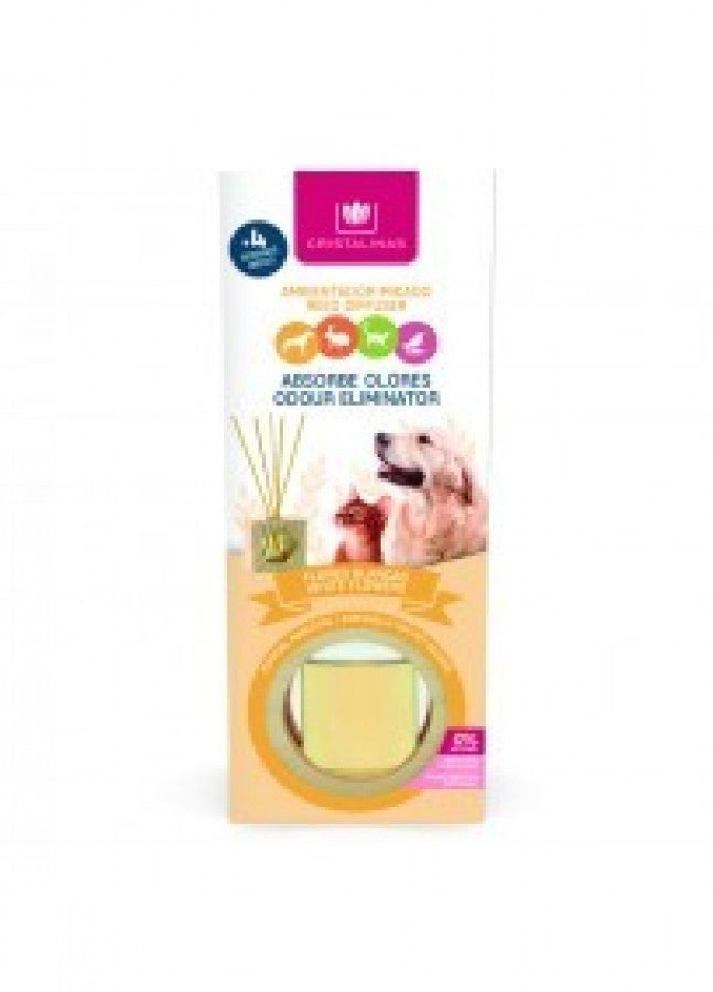 *DISC* Cristalinas - Pet Odour Eliminating Reed Diffuser - White Flowers - 30ML