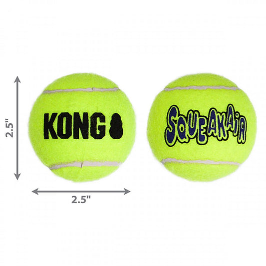 LocalID_69747 KONG - AirDog Squeaker Tennis Ball Dog Toy - MEDIUM - 7CM (3in) - 3PK