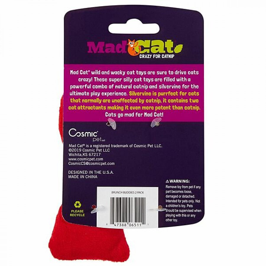*S.O. - Up to 2 Week Wait* Mad Cat - Brunch Buddies Cat Toy - 12.5CM (5in) - 2PK