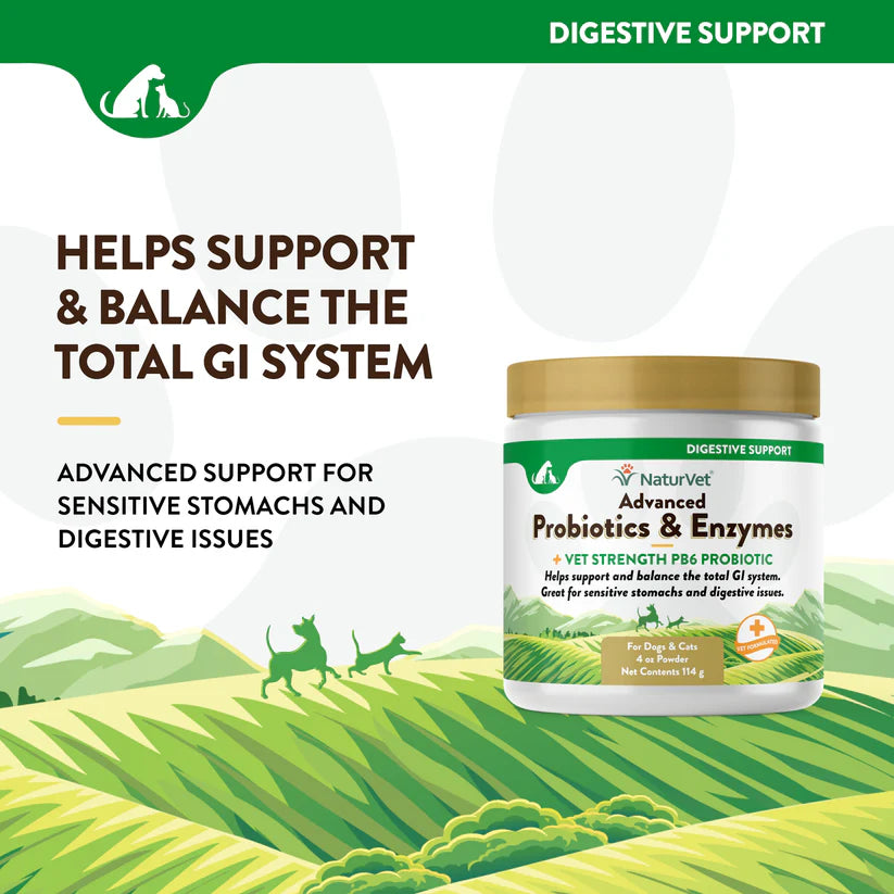 LocalID_70904 NaturVet - Advanced Probiotics & Enzymes Powder - 114GM (4oz)