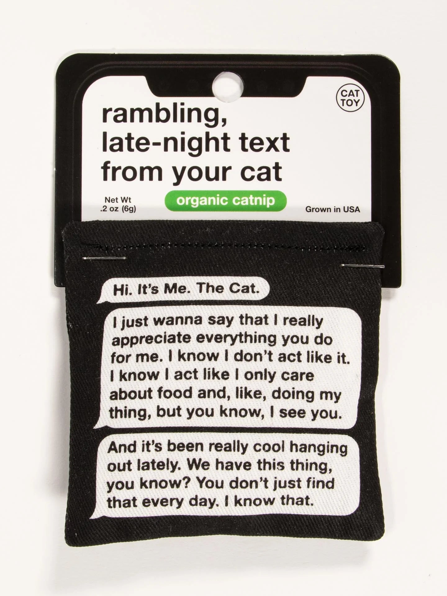 LocalID_70734 Blue Q - Rambling, Late-Night Text From Your Cat Catnip Toy - 6GM (0.2oz)
