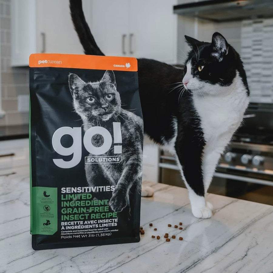 LocalID_64908 Petcurean - GO! Sensitivities LID GF INSECT Dry Cat Food - 1.36KG (3lb)