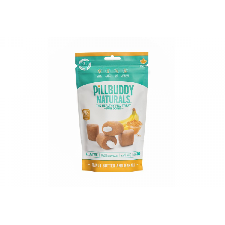 Presidio - Pill Buddy Naturals PEANUT BUTTER and BANANA Dog Treat - 150GM (5.29oz) - 30CT
