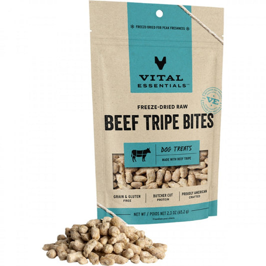 LocalID_69029 Vital Essentials - Freeze Dried BEEF TRIPE Bites Dog Treat - 65.2GM (2.3oz)