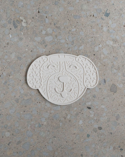 LocalID_65961 Dexypaws - Dog Lick Mat - WHITE DOG FACE - 22.5 x 16 x 1CM (9x6.5x.5in)