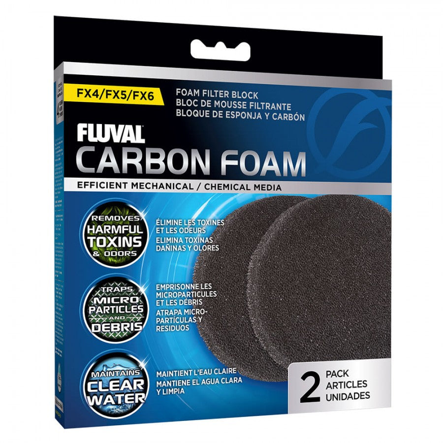 *S.O. - Call for Estimated Arrival* Fluval - Carbon Foam Pads - 2pk - 18CM (7in)