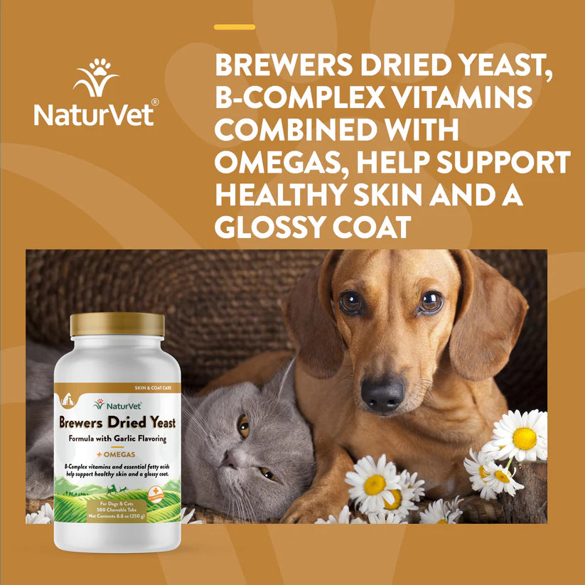 LocalID_70942 NaturVet - Brewers Yeast & Garlic with Omega - 250GM (8.8oz) - 500CT