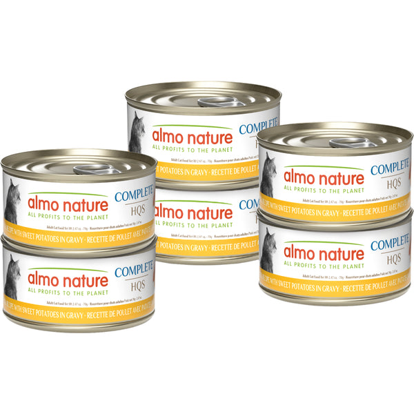 Almo Nature - CHICKEN with SWEET POTATOES in GRAVY Multipack Wet Cat Food - 70GM (2.47oz) - 6PK