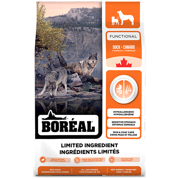 Boreal - Functional LID All Breed DUCK Dry Dog Food - 1.8KG (3.96lb)
