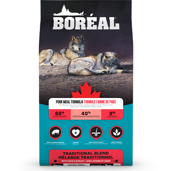 Boreal - Traditional Blend PORK Meal with Grains Dry Dog Food - 11.33KG (25lb)