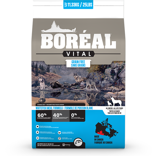 Boreal - Vital All Breed WHITEFISH Meal Dry Dog Food - 11.33KG (25lb)