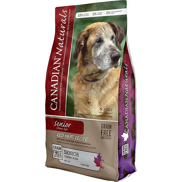 Canadian Naturals - Grain Free RED MEAT SENIOR Dry Dog Food - 24LB