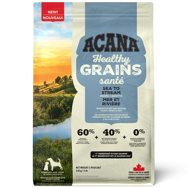 Champion Foods - Acana - HEALTHY GRAINS SEA to STREAM Dry Dog Food - 1.8KG (4lb)