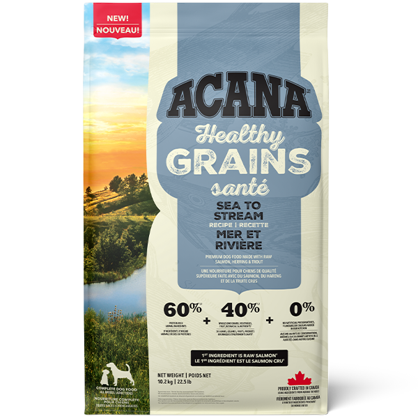 Champion Foods - Acana - HEALTHY GRAINS SEA to STREAM Dry Dog Food - 10.2KG (22.5lb)