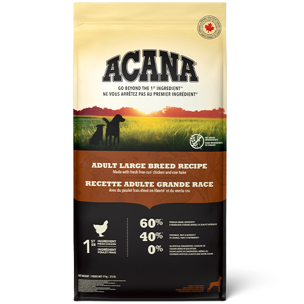 Champion Foods - Acana - LARGE BREED ADULT Dry Dog Food - 17KG (37.5lb)