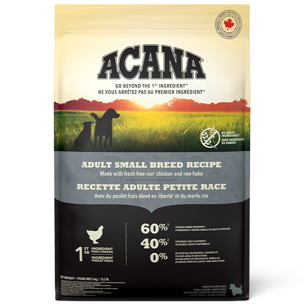 Champion Foods - Acana - SMALL BREED ADULT Dry Dog Food - 6KG (13.2lb)