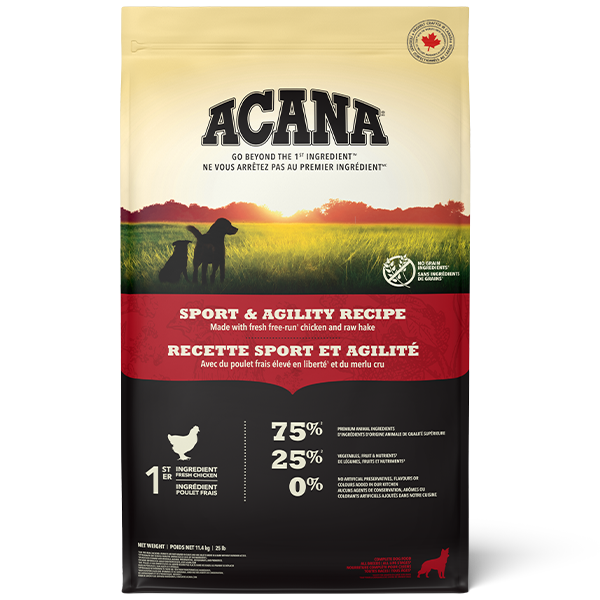 *S.O. - Up to 2 Week Wait* Champion Foods - Acana - SPORT and AGILITY Dry Dog Food - 11.4KG (25lb)