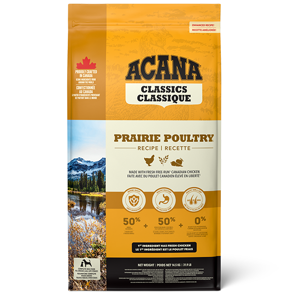 Champion Foods - Acana CLASSICS - PRAIRIE POULTRY Dry Dog Food - 14.5KG (31.9lb)