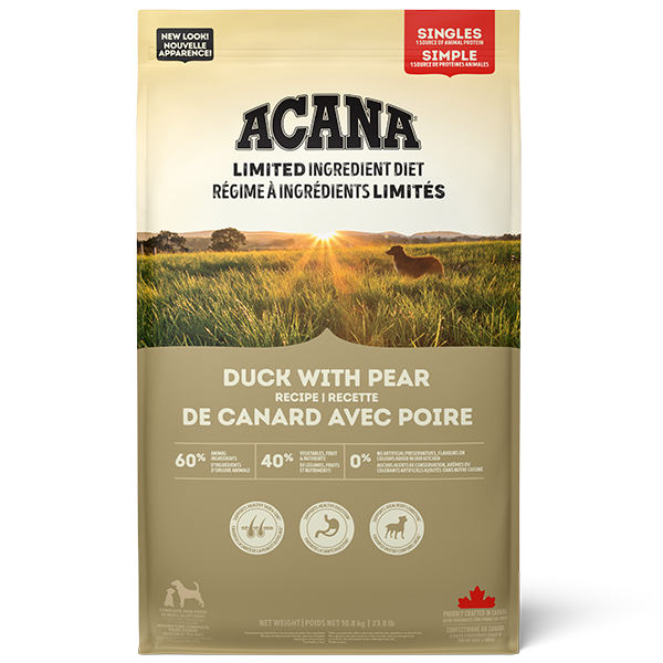 Champion Foods - Acana LID DUCK WITH PEAR RECIPE Dry Dog Food - 10.8KG (23.8lb)