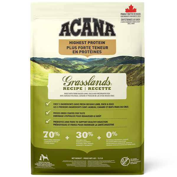 *DNR* Champion Foods - Acana REGIONALS - GRASSLANDS Dry Dog Food - 6KG (13.2lb)