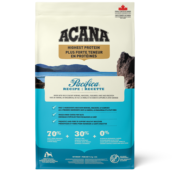 Champion Foods - Acana REGIONALS - PACIFICA Dry Dog Food - 11.4KG (25lbs)
