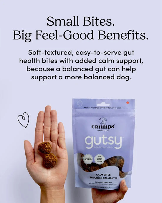 Crumps' Naturals - Gutsy CALM Bites Dog Treat - 130GM (4.6oz)