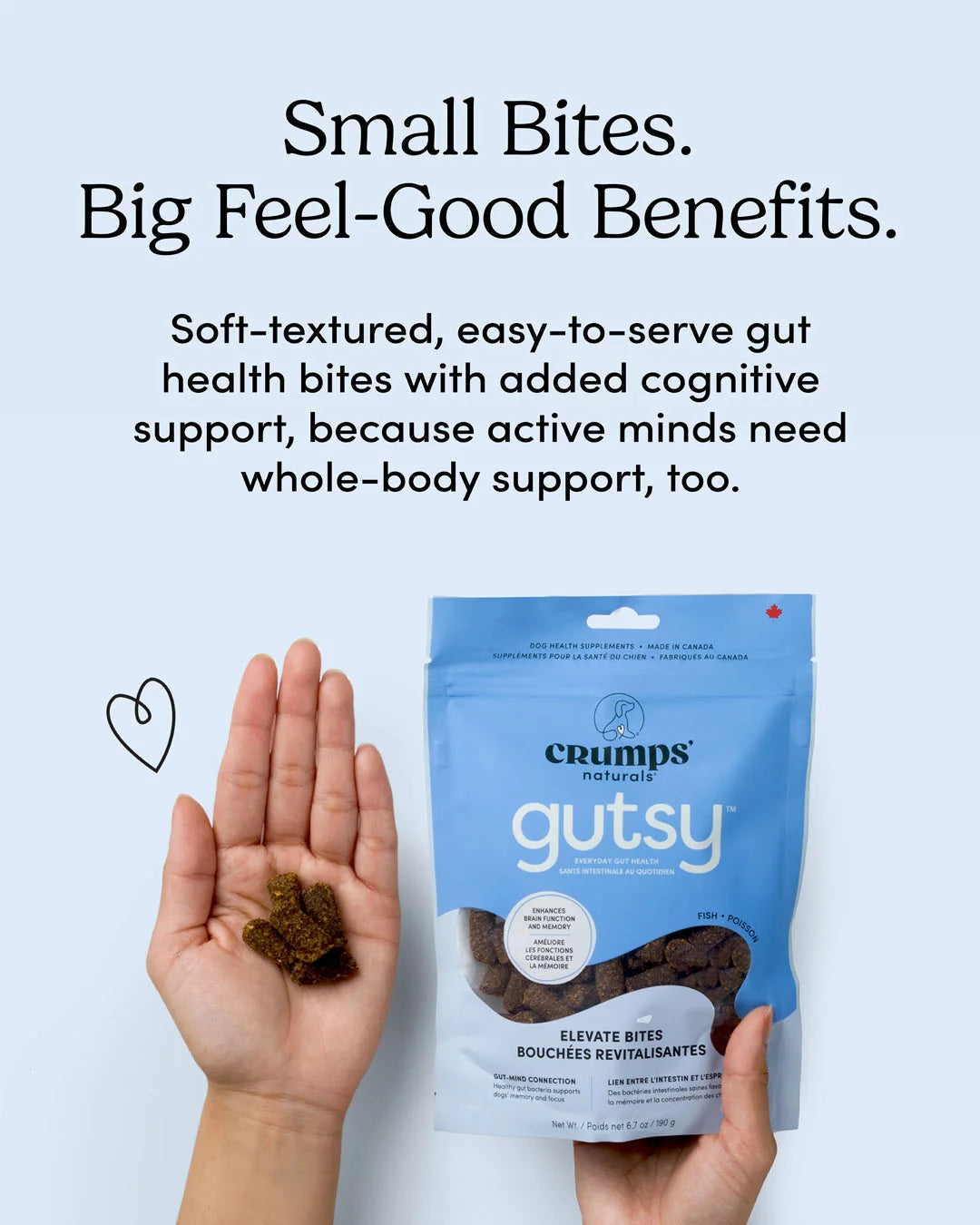 Crumps' Naturals - Gutsy ELEVATE Bites Dog Treat - 190GM (6.7oz)