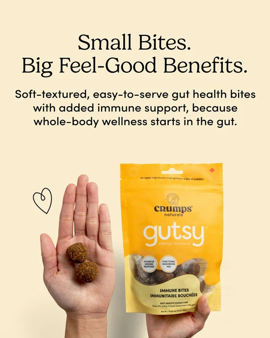 Crumps' Naturals - Gutsy IMMUNE Bites Dog Treat - 130GM (4.6oz)