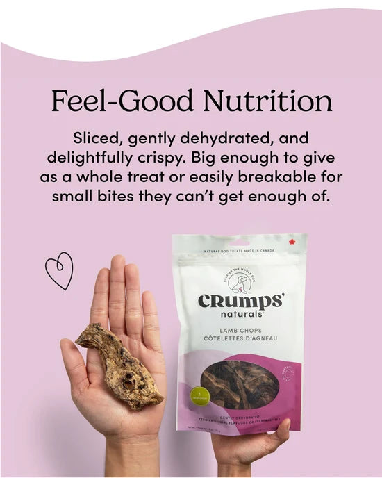 Crumps' Naturals - LAMB Chops Dog Treat - 110GM (3.9oz)