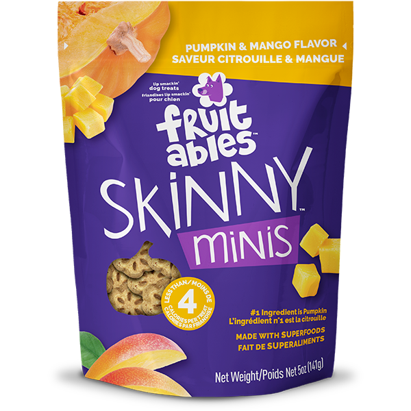 *S.O. - Up to 2 Week Wait* Fruitables - Skinny Minis PUMPKIN MANGO Chewy Dog Treats - 141GM (5oz)