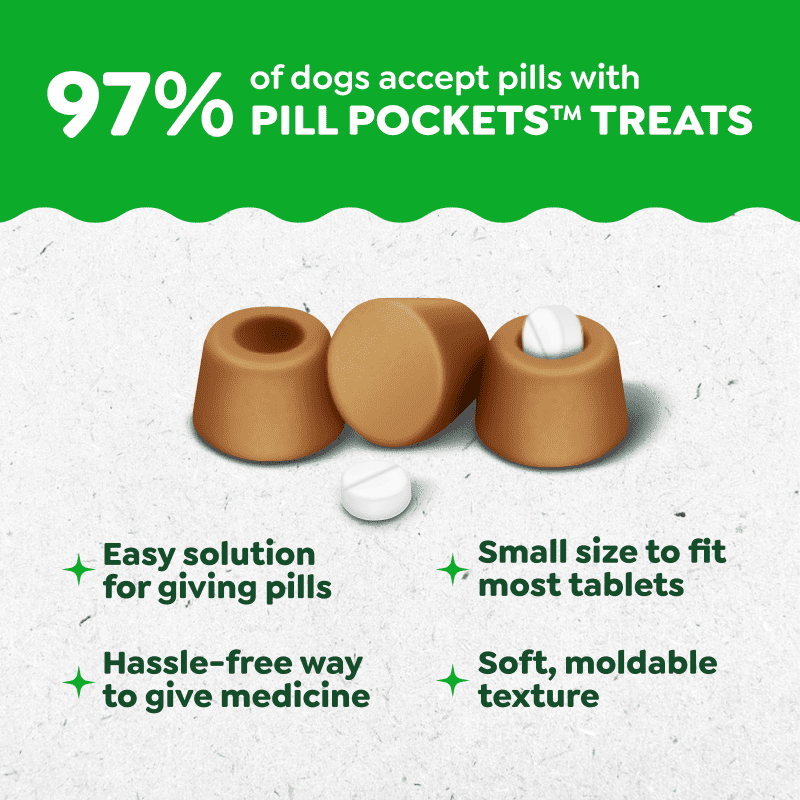 Greenies - Canine Pill Pockets CHICKEN Dog Treat - 91GM (3.2oz) - 30 Tabs