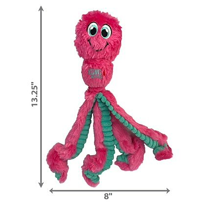 KONG, Wubba OCTOPUS Assorted Colours Dog Toy, LARGE, 33.6CM (13.25in)