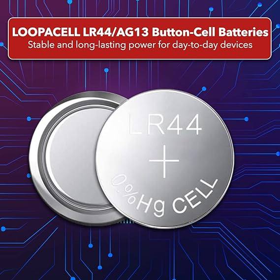 LOOPACELL 10PK - LR44 - AG13 - 357 Button Cell Batteries - 1.5V