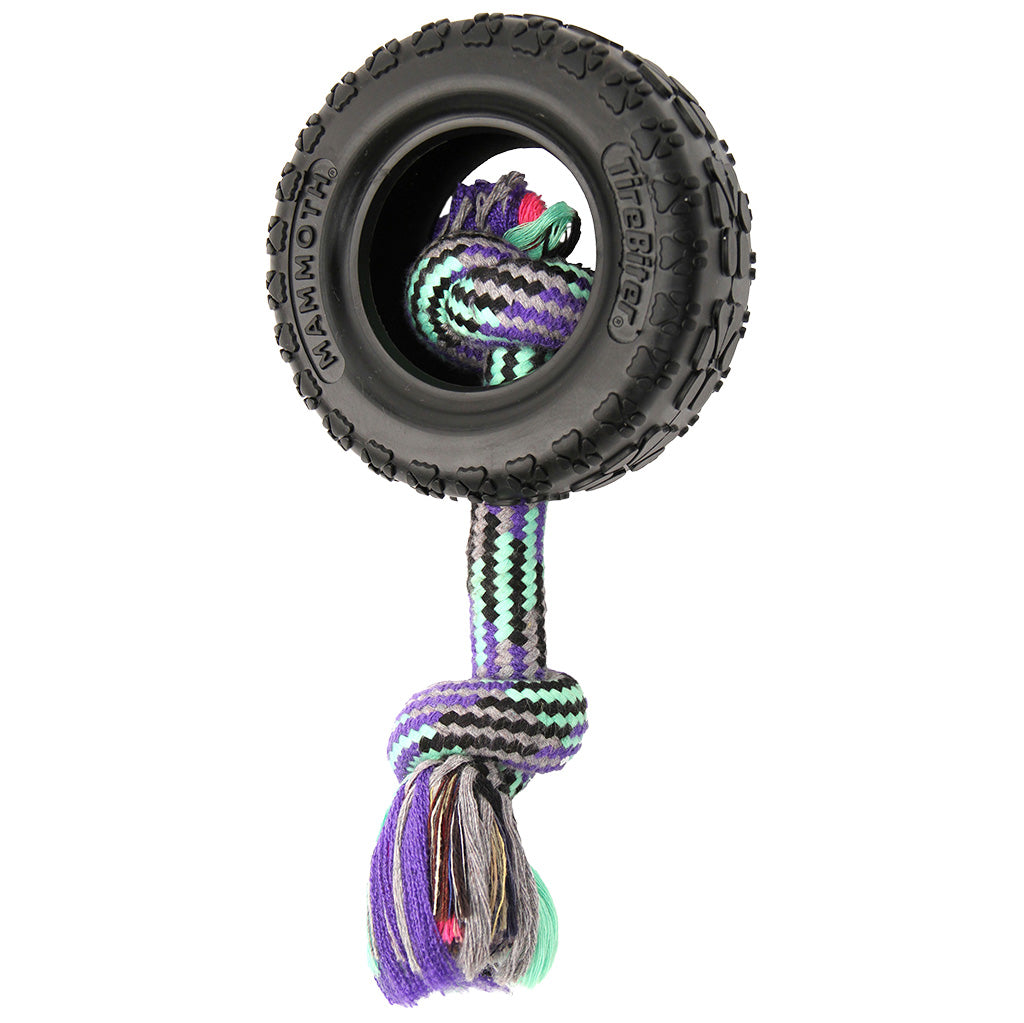 Mammoth Pet Products, Tirebiter II with Rope Dog Toy, MEDIUM, 12.7CM (5in)