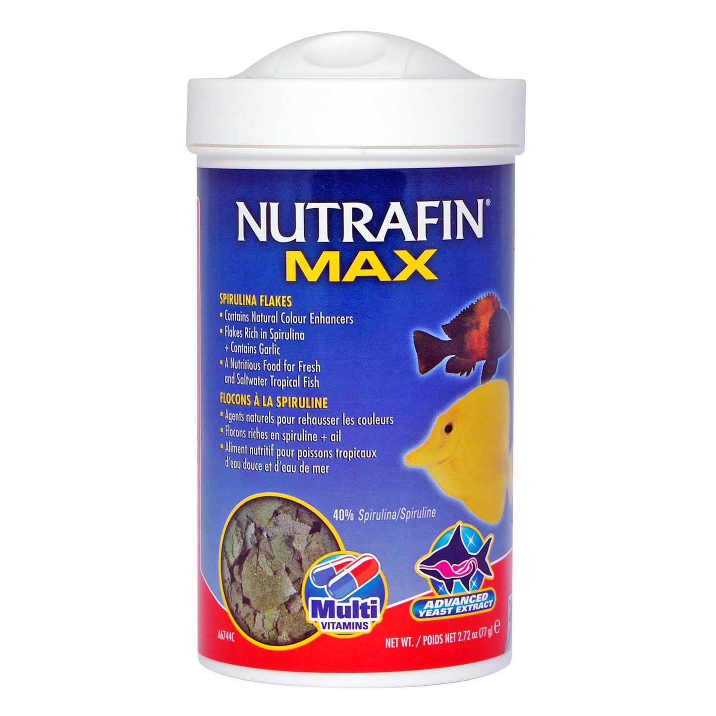 *S.O. - Call for Estimated Arrival* Nutrafin - Max Spirulina Flakes - 77GM (2.72oz)