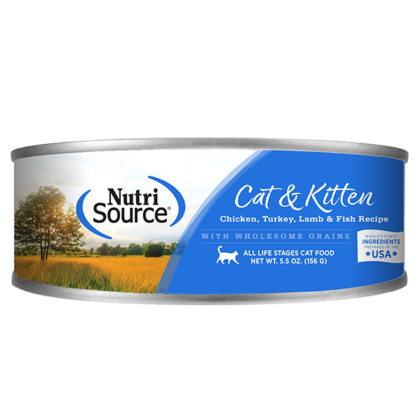 NutriSource - Cat & Kitten CHICKEN, TURKEY, LAMB & FISH Wet Cat Food - 156GM (5.5oz)