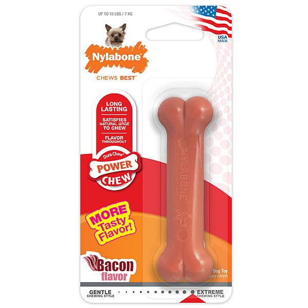 *PREORDER* Nylabone - Dura Chew Bone BACON Dog Chew - PETITE - 10CM (4in)