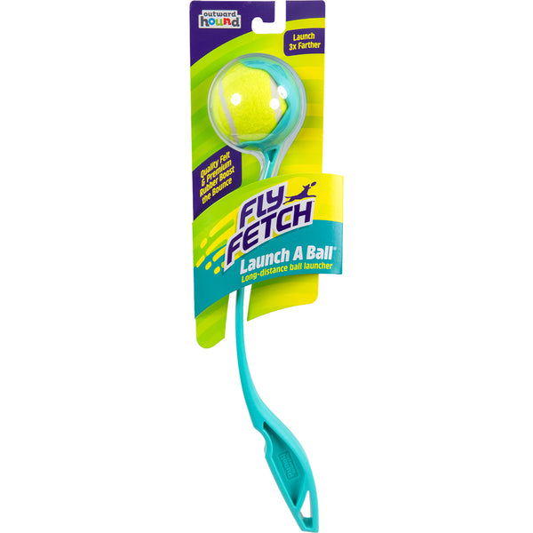 Outward Hound - Flyfetch Launch A Ball Dog Toy - BLUE - MEDIUM