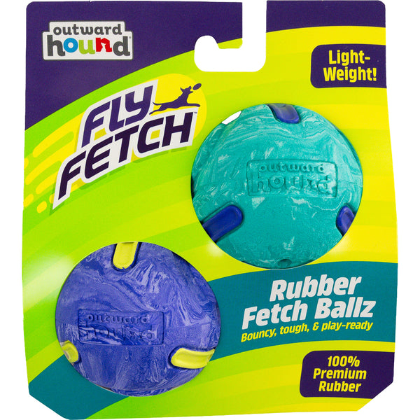 Outward Hound - Flyfetch Rubber Ballz Multi Dog Toy - MEDIUM - 2PK
