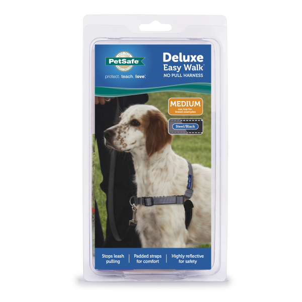 PetSafe - Deluxe Easy Walk Harness - STEEL - MEDIUM