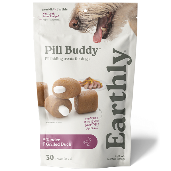 Presidio, Pill Buddy Naturals GRILLED DUCK Dog Treat, 150GM (5.29oz), 30CT