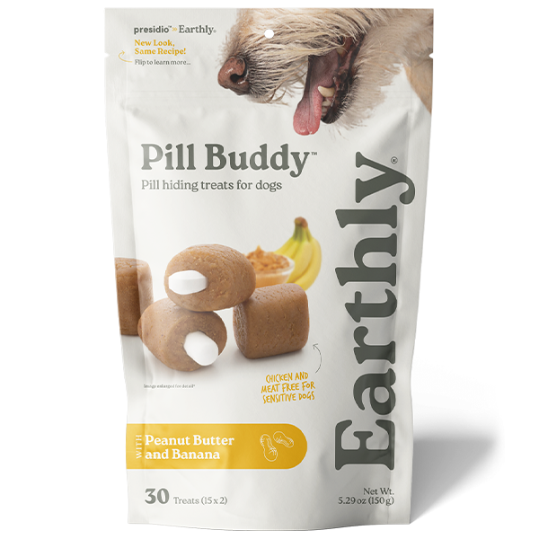 Presidio - Pill Buddy Naturals PEANUT BUTTER and BANANA Dog Treat - 150GM (5.29oz) - 30CT
