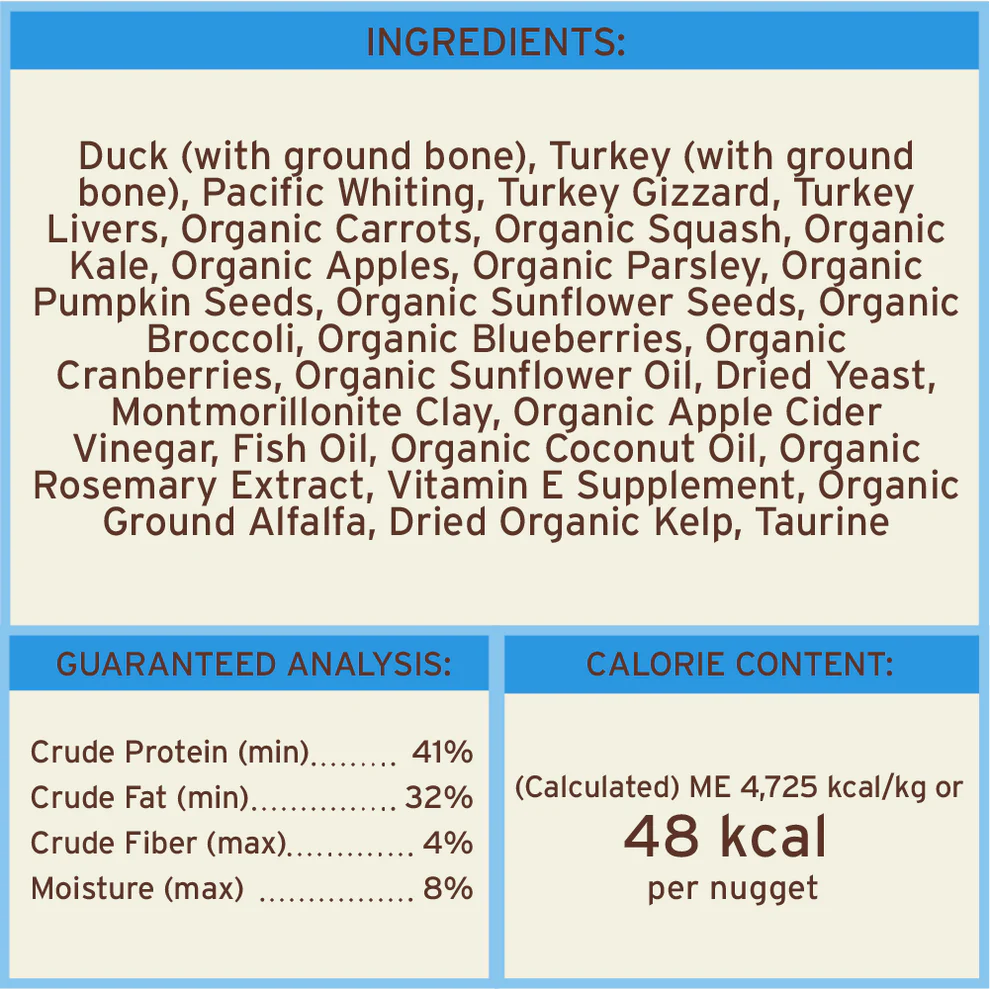*PREORDER* Primal - Freeze Dried DUCK with TURKEY & FISH Nuggets Dog Food - 155GM (5.5oz)