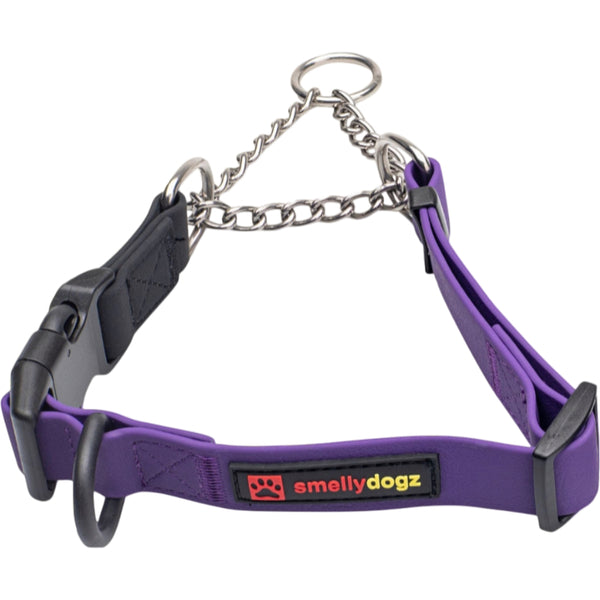 Smellydogz - Martingale Collar - PURPLE - 2CM (0.75in) Width - 35.5-46CM (14-18in)