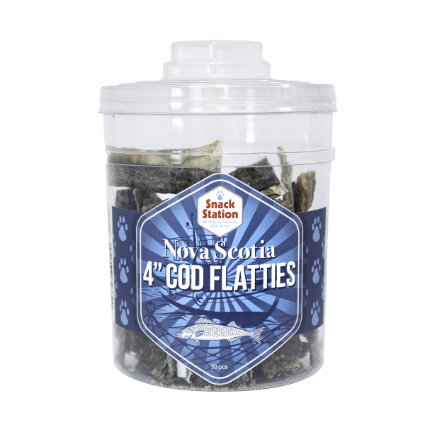 This & That - Snack Station COD Skin Flatties Dog Chew - 10CM (4in) (BULK)