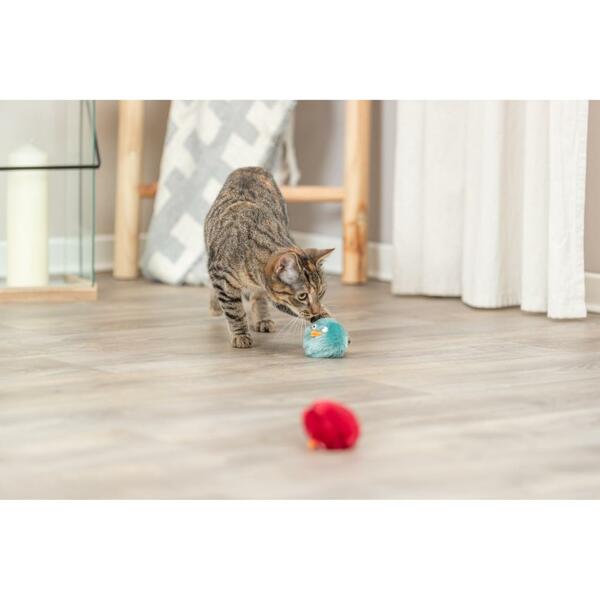 Trixie - Plush Bird Rattle Ball Cat Toy - ASSORTED