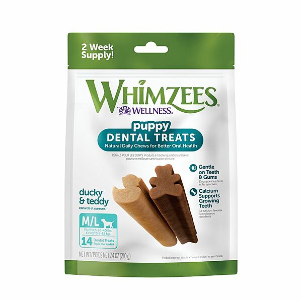 *S.O. - Up to 2 Week Wait* Whimzees - PUPPY STIX Dental Chew - M-L - 13CM (5in) - 14PK